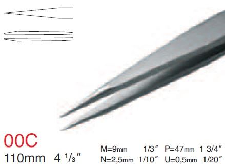 פינצטה מנירוסטה 00C רוביס