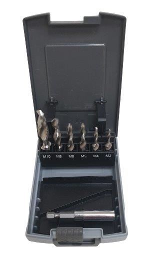 סט מקדח/מברז +מתאם מגנטי M3-M10