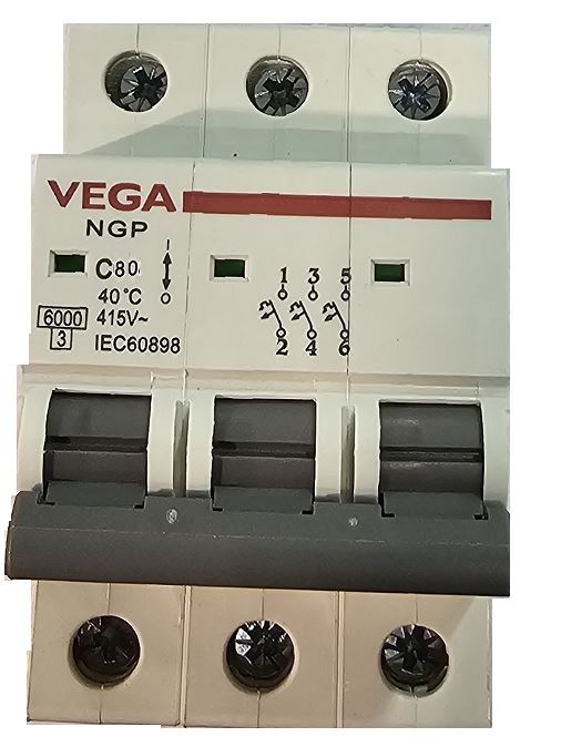 חצי אוטומט VEGA 3PX80C 10KA