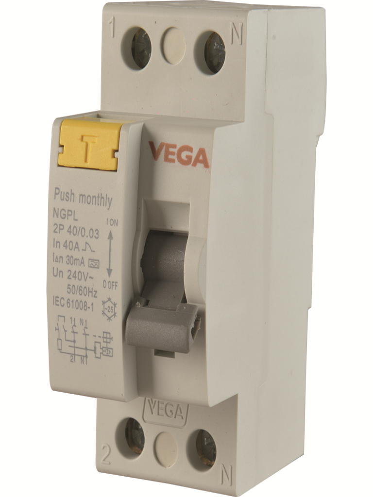 ממסר פחת 2X40A 30MA דגם VEGA A