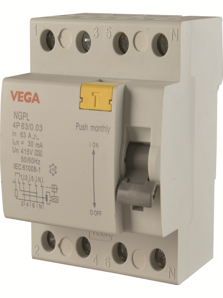 ממסר פחת 4X63A 30MA דגם VEGA A