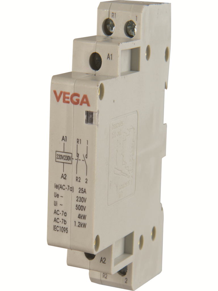 מגען מודולרי VEGA 230V 2X25A 2NO