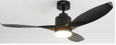 מאוורר תקרה ג'מייקה שחור 52 אינץ 20W גוון משתנה IP65 DC