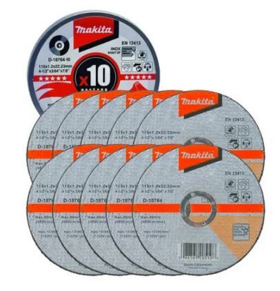 מארז 10 יחידות דיסקי חיתוך דקים מקיטה Makita בקוטר 115 מ"מ