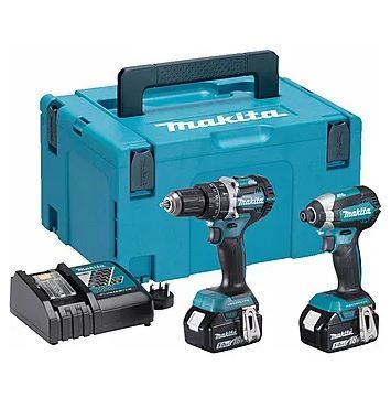 סט 2-MAKITA מברגת, מזוודה קשיחה, 2 סוללות ומטען 5AH