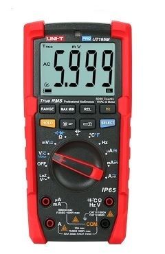 רב מודד פרו+קבלים+תדר+טמפ+UT195M UNI-T IP65 +TRMS+LOZ