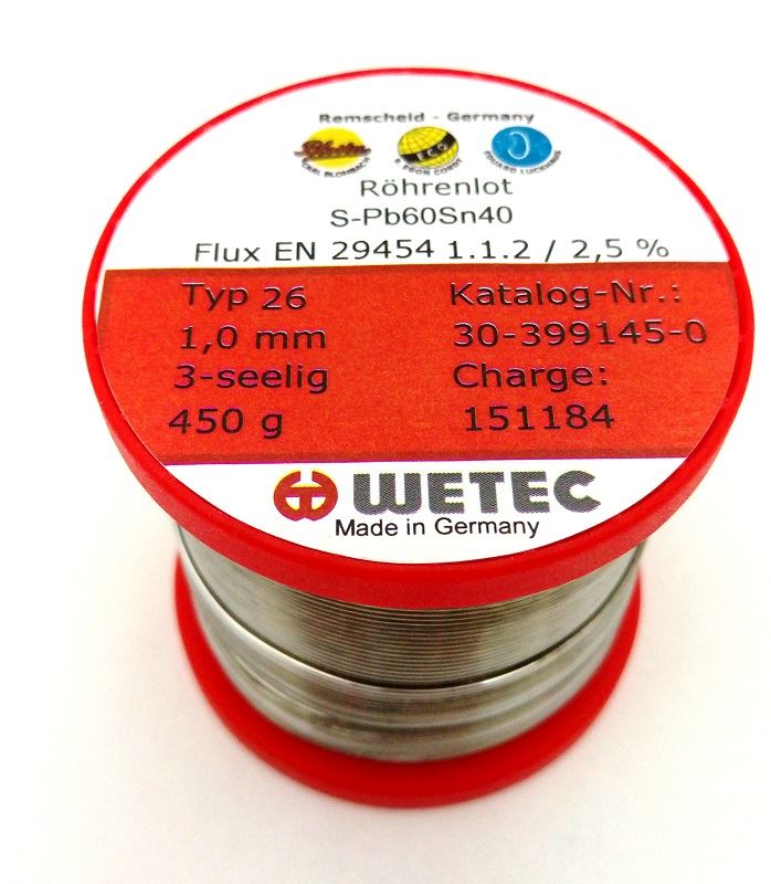 בדיל 1.0 מ"מ 450 גרם 60/40 WETEC