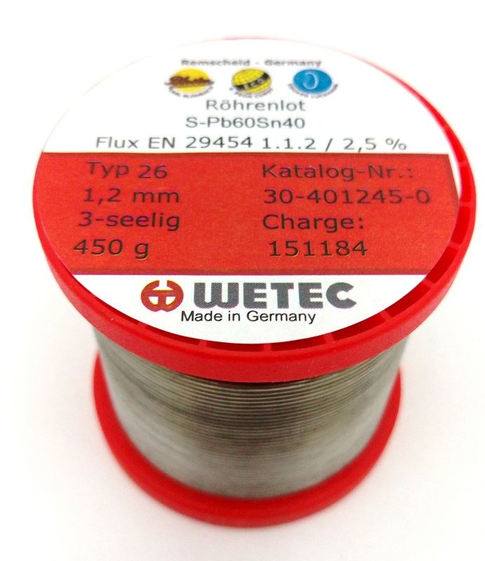 בדיל 1.2 מ"מ 450 גרם 60/40 WETEC