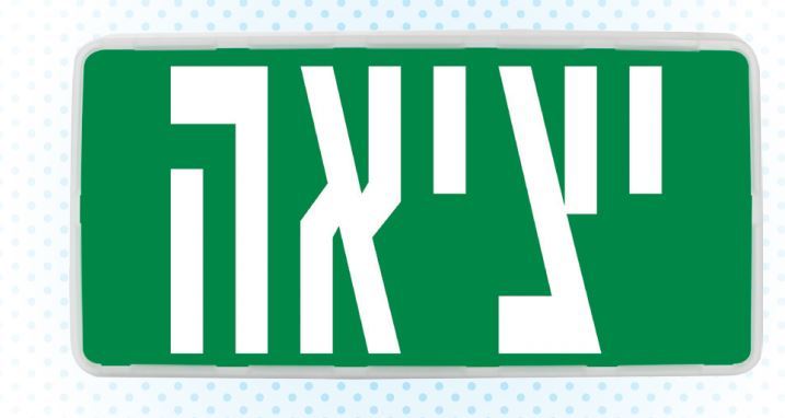 שלט יציאה חירום IP65 לקיר בדיקה עצמית B225