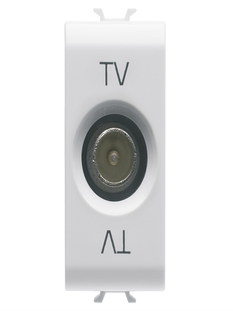 קורוס-שקע TV זכר ישיר 1 מוד' לבן