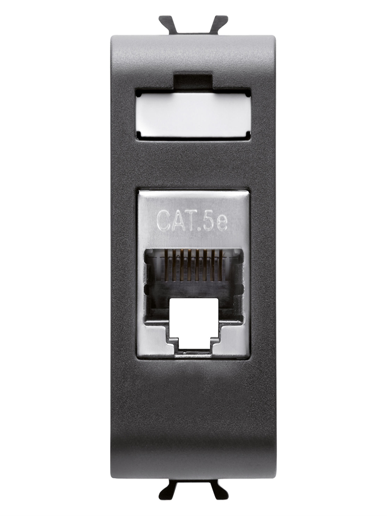 קורוס-שחור מט/סאטן RJ45 שקע מחשב 1 מודול