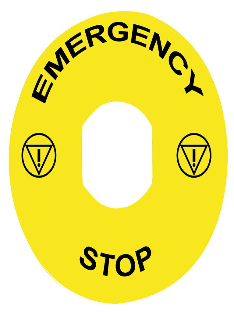 EMERGENCY STOP שלט