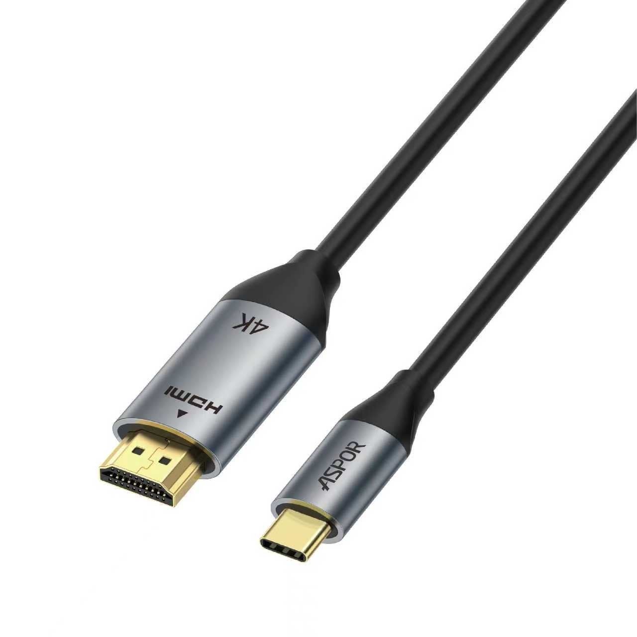 כבל 2 מטר חיבור מהפלאפון לטלוויזיה HDMI ל- TYPE C