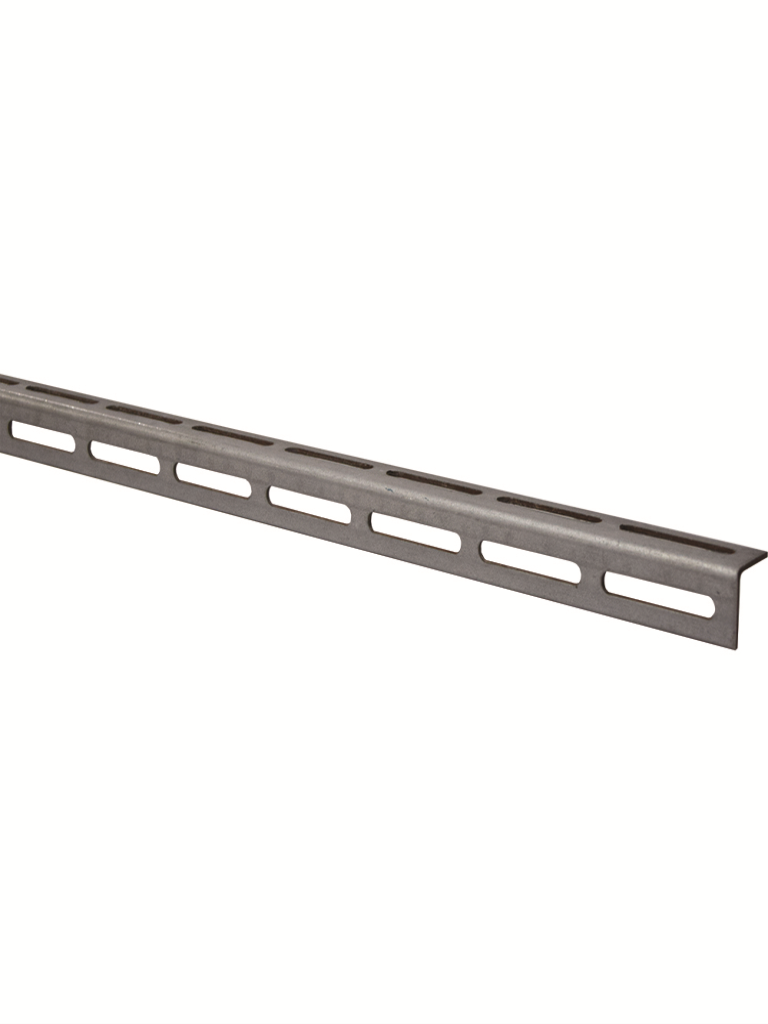ברזל מגלוון זוית 40X40X3 L מנוקב 2 צדדים חריץ רחב 10X80