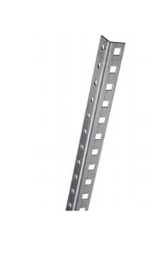 ברזל מגלוון זוית 50X50X3 L מנוקב 2 צדדים חריץ רחב 10X80