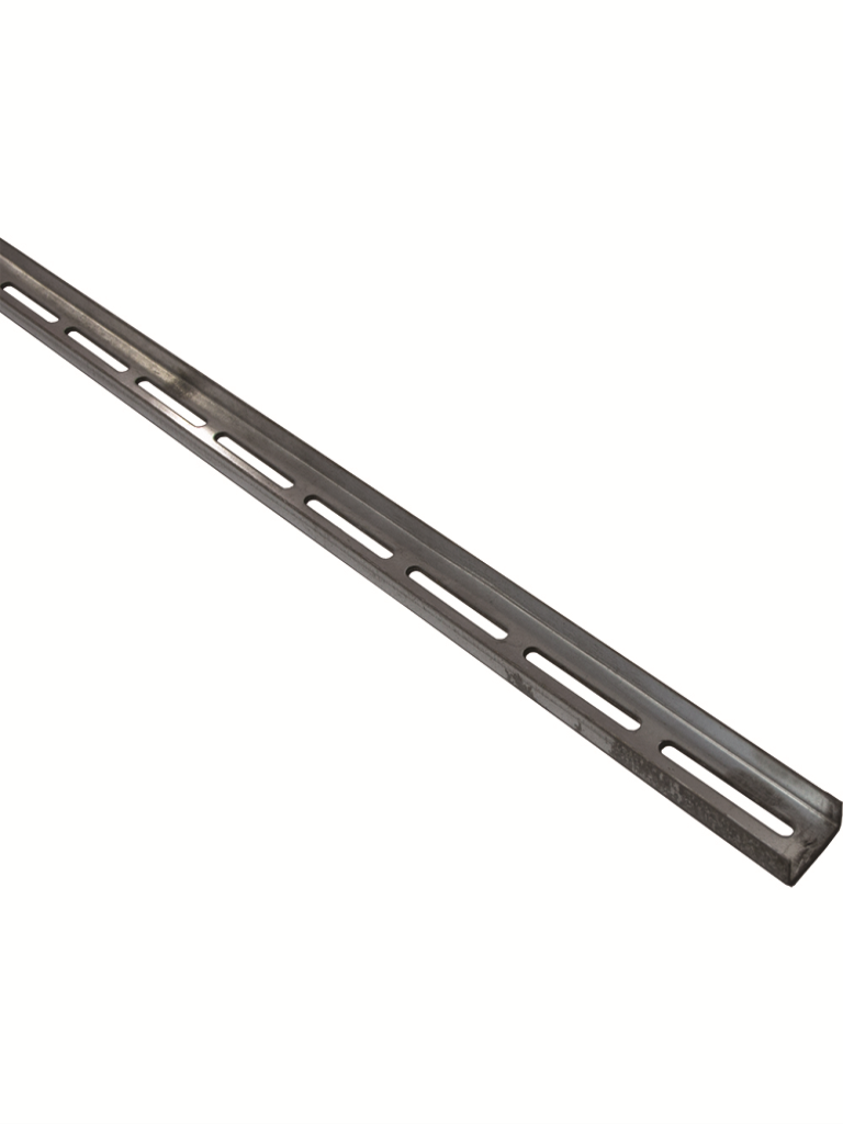 פרופיל מגלוון 40X12X2 U   מנוקב צד 1 חריץ רחב 10X80