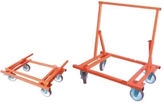 עגלה מתקפלת לנשיאת לוחות גבס עם 4 גלגלי גומי כושר נשיאה 900 ק"ג פדינגהאוס