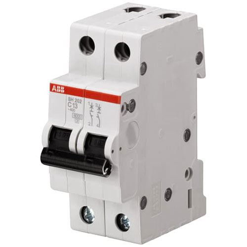 חצי אוטומט 6KA דו פאזי 16A אופיין SH202 C
