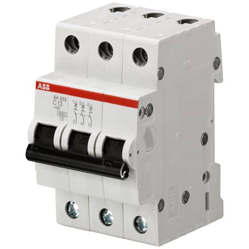 חצי אוטומט 6KA תלת קוטבי 63 אופיין SH203 C63