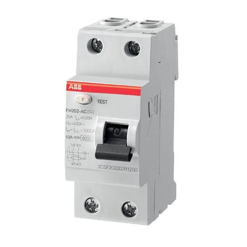 ממסר פחת 6KA 2x25A 30mA דגם FH202