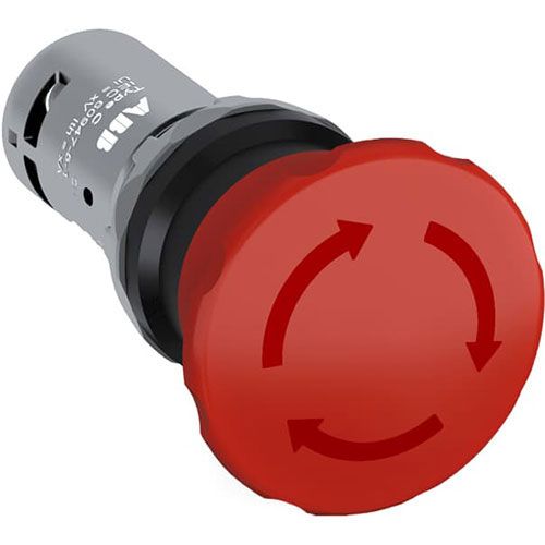 לחצן פטריה ‎‎2NO יצוק שחרור בסיבוב  אדום