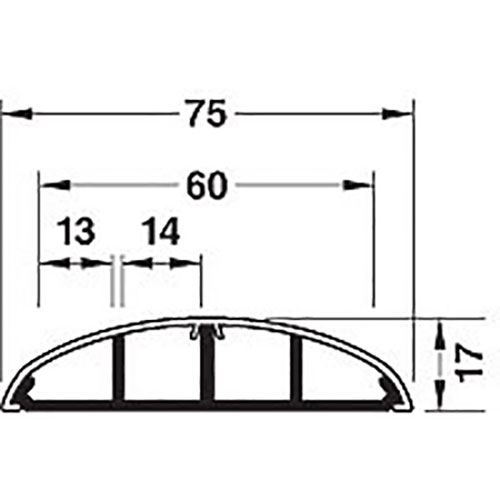 תעלת דריכה PVC תא אחד 41X11