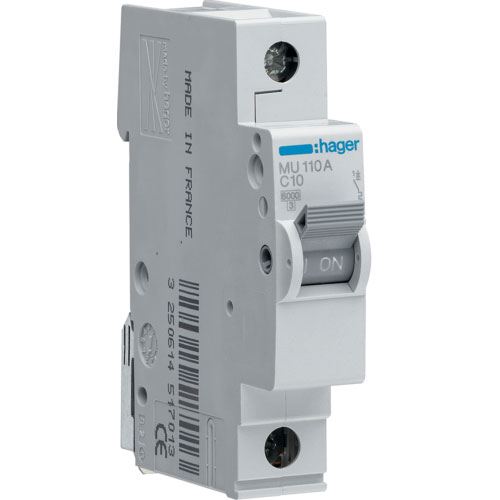 חצי אוטומט HAGER 6KA 1X10A C
