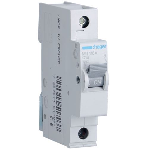 חצי אוטומט HAGER 6KA 1X16A C