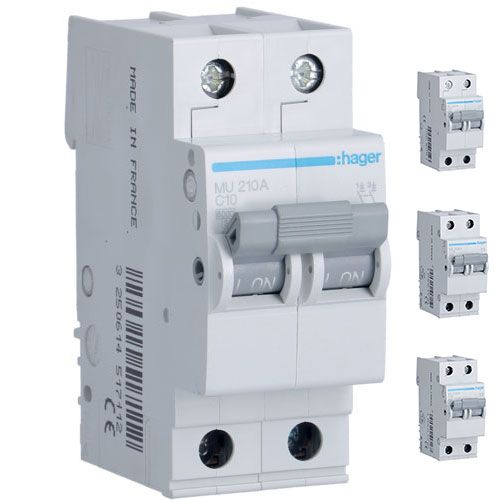 חצי אוטומט HAGER 6KA 2X10A C
