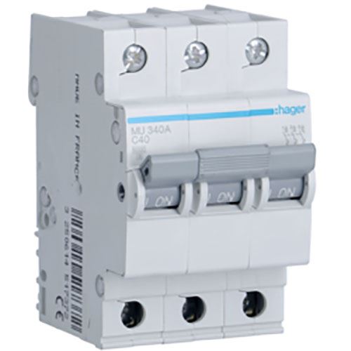 חצי אוטומט HAGER 6KA 3X40A C