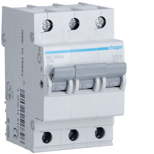 חצי אוטומט HAGER 6KA 3X63A C