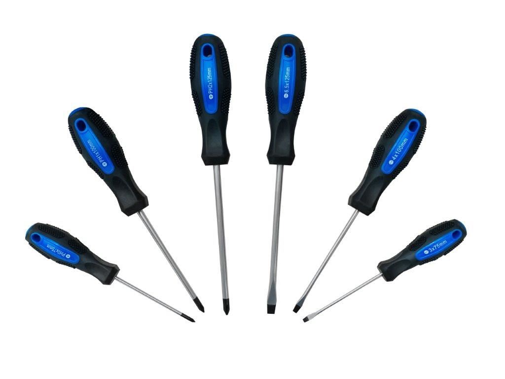 סט מברגים שטוח ופיליפס 6 יחיודת מגנטי