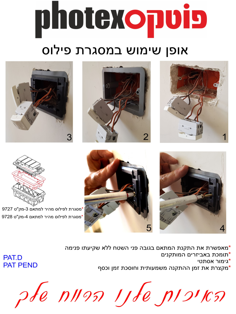 מסגרת פילוס מהיר לפוטקס 3 מודול