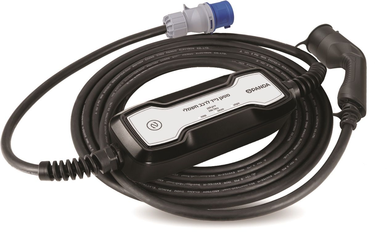 עמדת טעינה ניידת 10/16A +פחת AC/DC אורך כבל כ-5 מטר