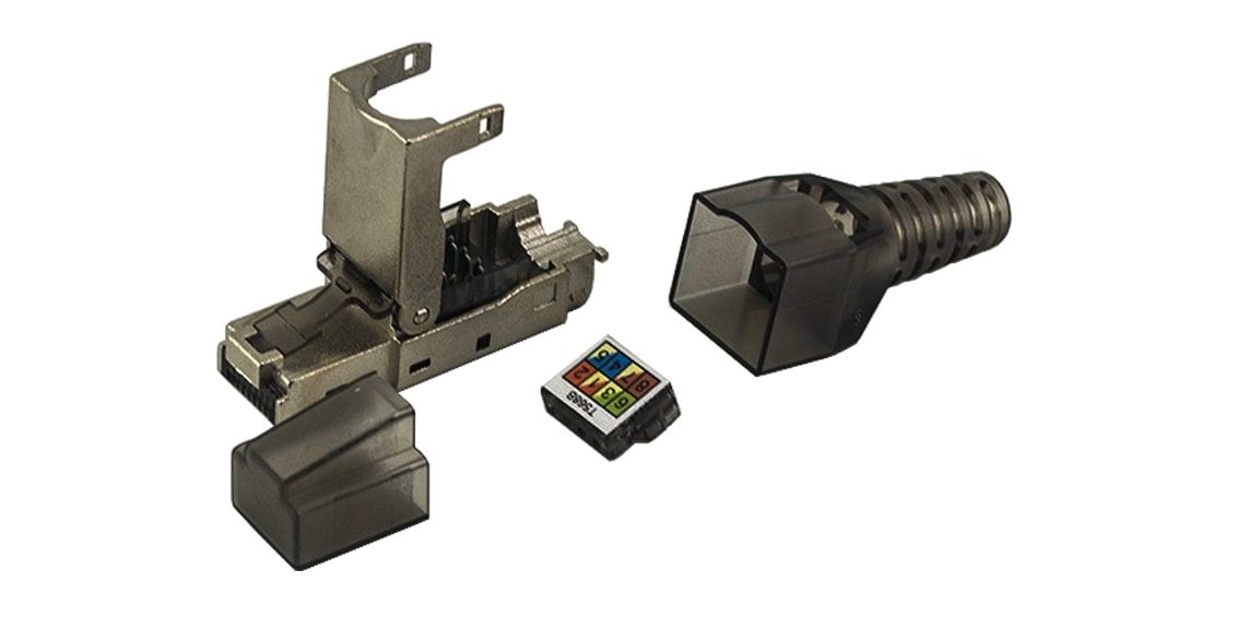 תקע רשת מחשב ללא כלים RJ45 CAT-6A/7 מסוכך