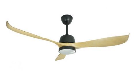 מאורר תקרה  56" אטלנטה IP44 שלט+לד שחור+עץ NORTHER