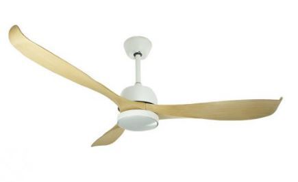 מאורר תקרה  56" אטלנטה IP44 שלט+לד לבן+עץ NORTHER