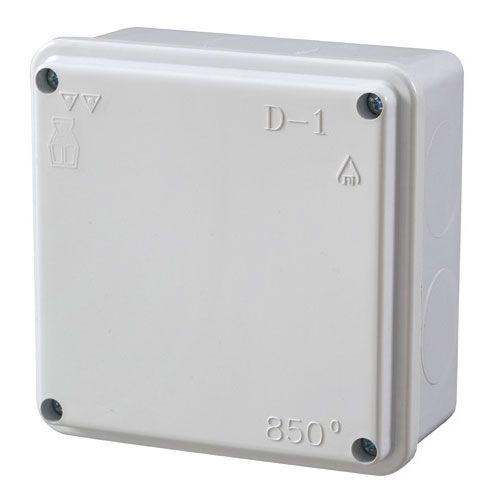 קופסא D-1 אדומה חלקה 100X100X50