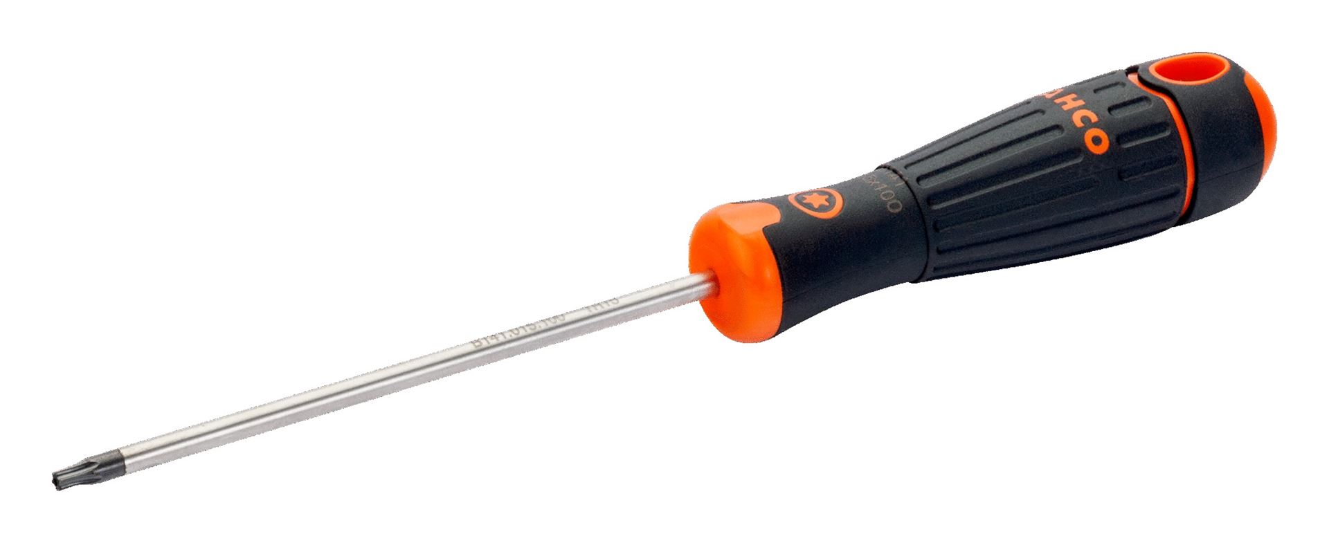 מברג טורקס עם חור TAMPER  מסוג TORX® BahcoFit   עם ידית דו רכיבית TX30 בקו