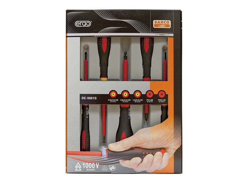 סט מברגים מבודד 1000V שטוח+פיליפס באקו