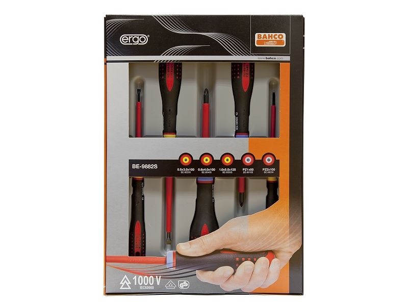 סט מברגים מבודד 1000V שטוח+פוזידרייב באקו