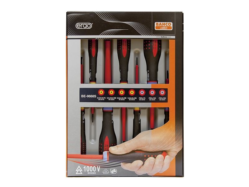 סט מברגים מבודד 1000V שטוח+פוזידרייב באקו