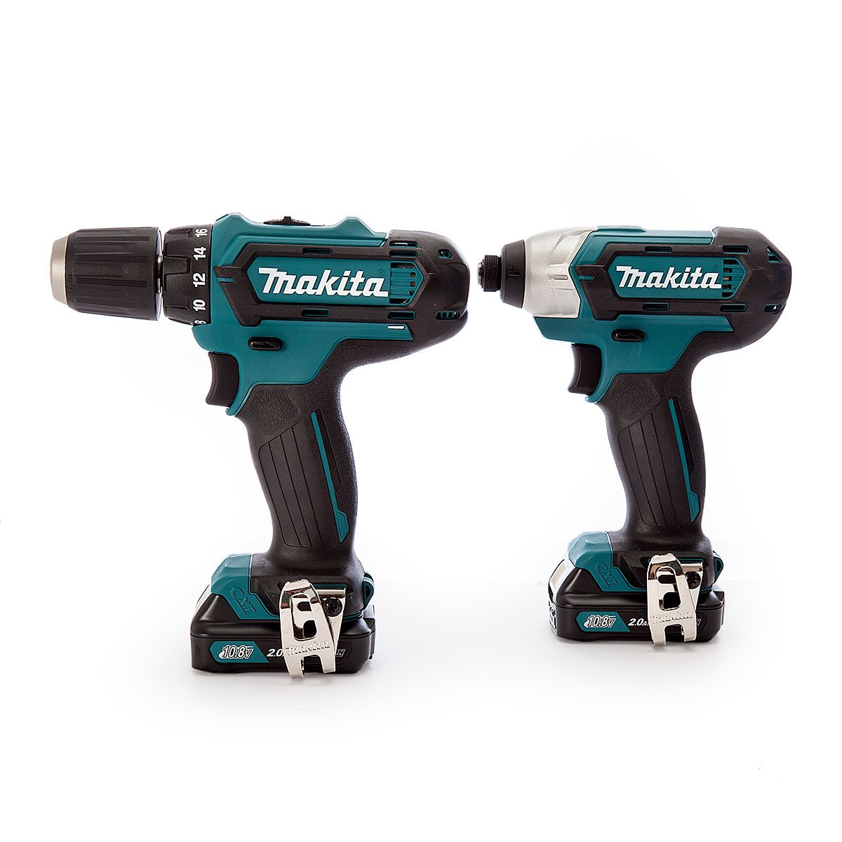 סט מברגת אימפקט + מברגת פוטר 10.8V כולל 2 סוללות ליתיום 1.5Ah במזוודה + מטען מהיר מקיטה
