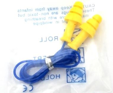 זוג אטמי אוזניים סיליקון חוט