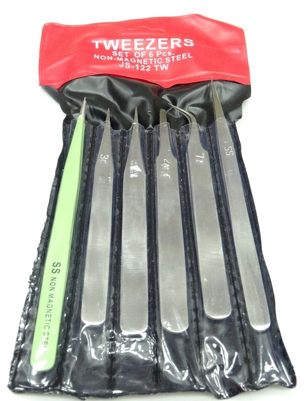 סט פינצטות לאלקטרוניקה 6 יחידות