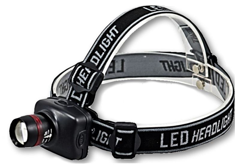פנס ראש 3W CREE USA טלסקופי כולל 3 סוללות