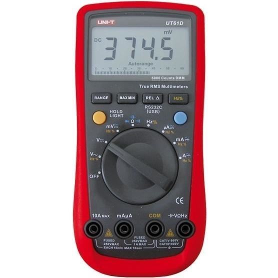רב מודד דיגיטלי +מד טמפ AC/DC UNI-T