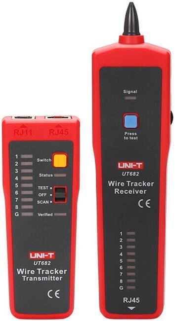 משדר לזיהוי כבל+כבלי מחשב+אוזניות UNI-T